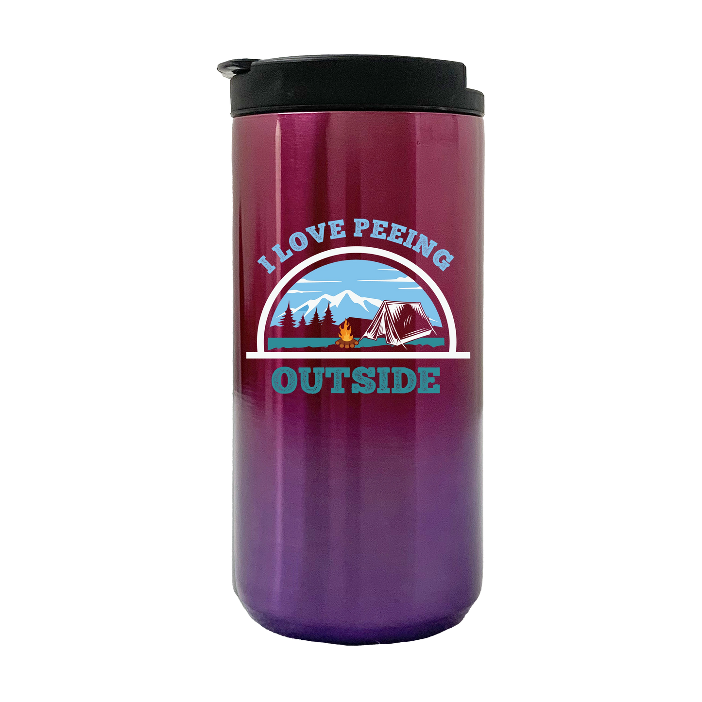 Camping - I Love Peeing Outside 14oz Insulated Coffee Tumbler