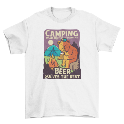 Camping and beer t-shirt