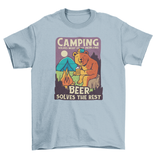 Camping and beer t-shirt