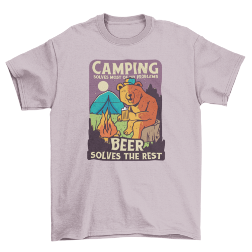 Camping and beer t-shirt