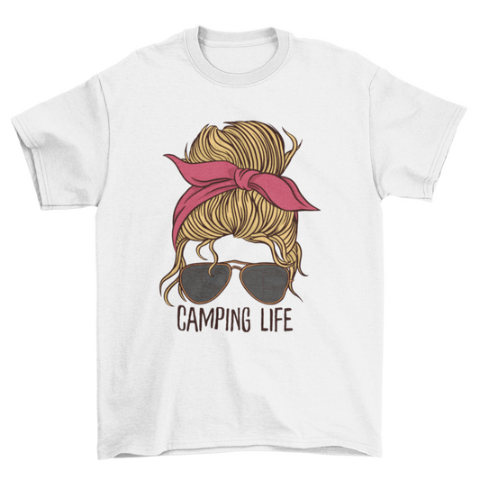 Camping life woman t-shirt