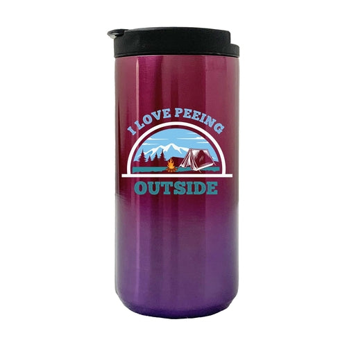 Camping - I Love Peeing Outside 14oz Insulated Coffee Tumbler